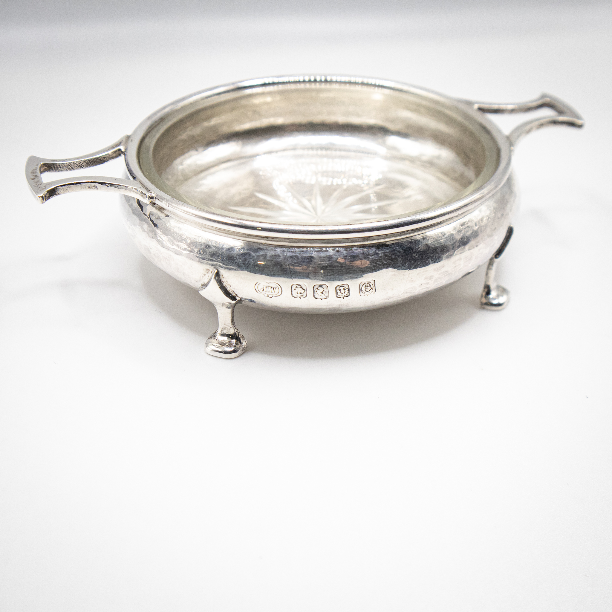 Arts & Crafts Silver Butter Dish