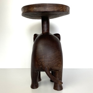 Mid Century Elephant Design Teak Side Table