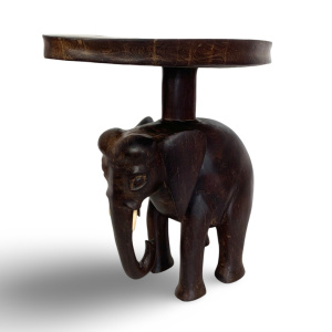 Mid Century Elephant Design Teak Side Table