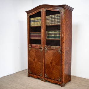 French Louis XV Style Mesh Door Bookcase