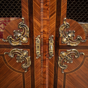 French Louis XV Style Mesh Door Bookcase