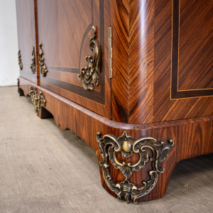 French Louis XV Style Mesh Door Bookcase