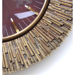 Excellent Sunburst Style Vintage Wall Clock, 1960s