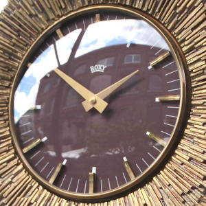 Excellent Sunburst Style Vintage Wall Clock, 1960s
