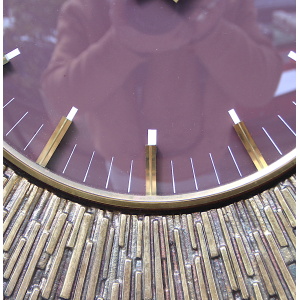 Excellent Sunburst Style Vintage Wall Clock, 1960s