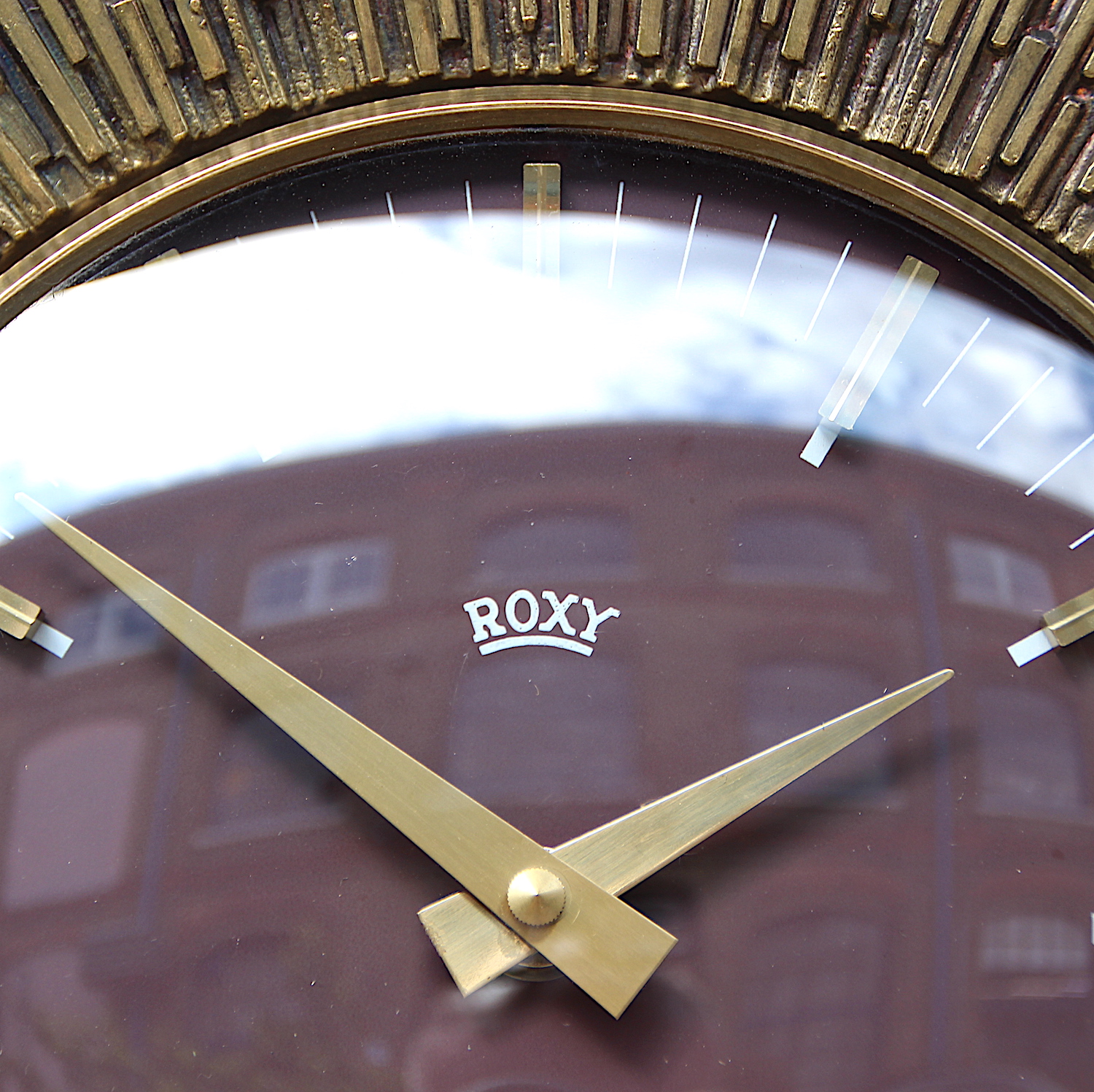 Excellent Sunburst Style Vintage Wall Clock, 1960s