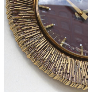 Excellent Sunburst Style Vintage Wall Clock, 1960s