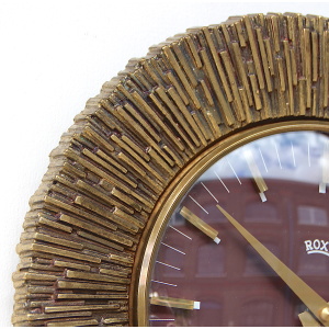 Excellent Sunburst Style Vintage Wall Clock, 1960s