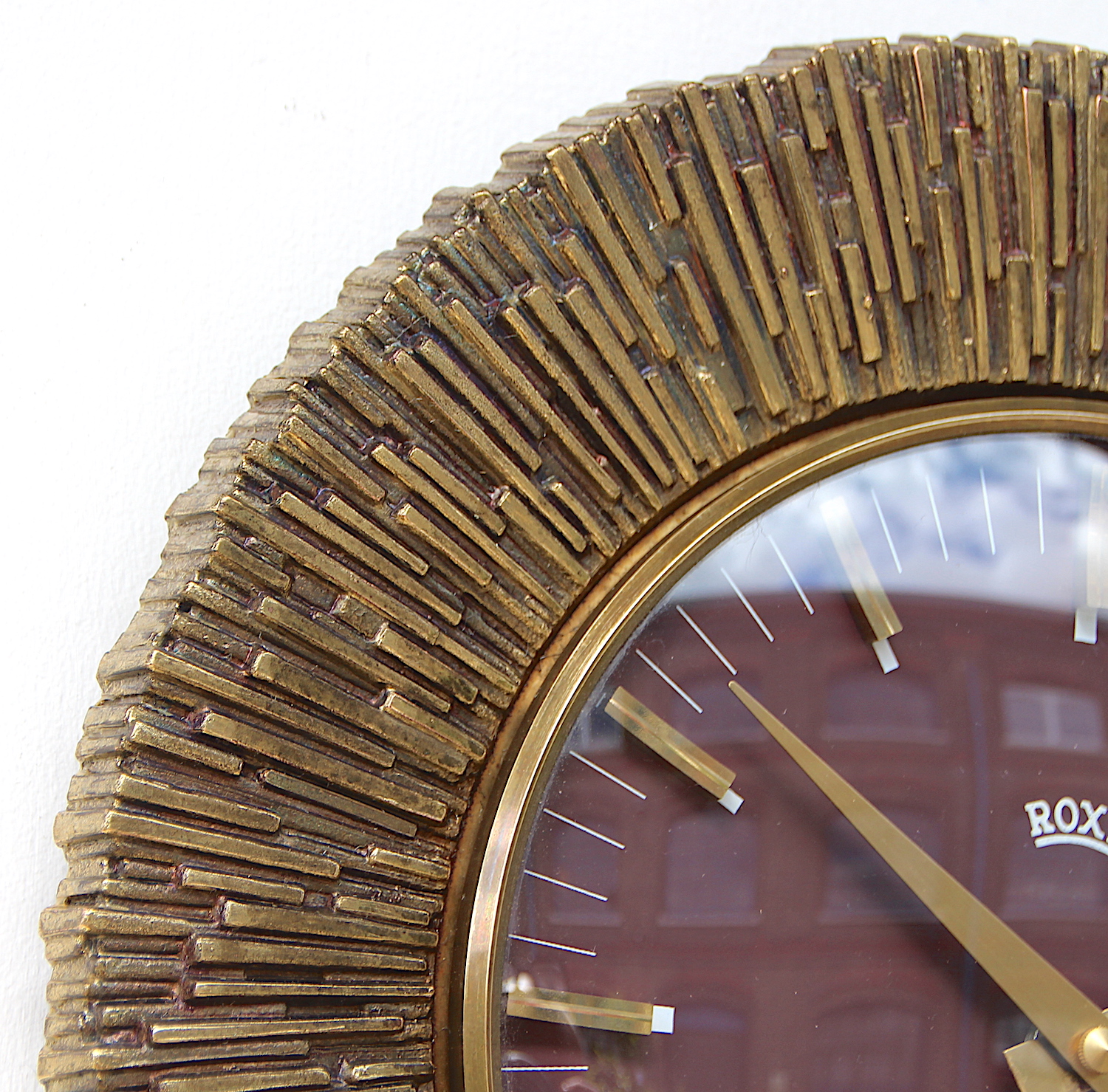 Excellent Sunburst Style Vintage Wall Clock, 1960s