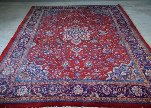 Large Persian Kashan Wool Rug