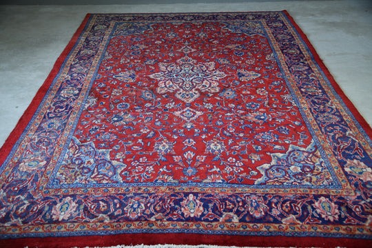 Large Persian Kashan Wool Rug