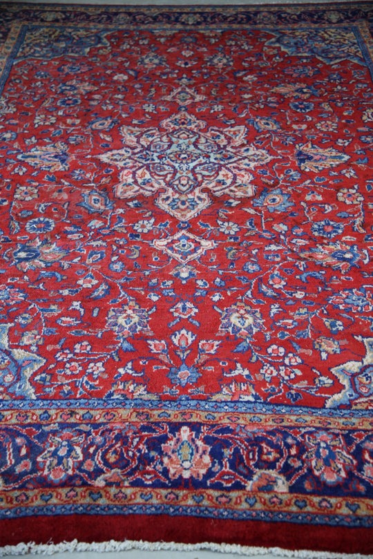 Large Persian Kashan Wool Rug