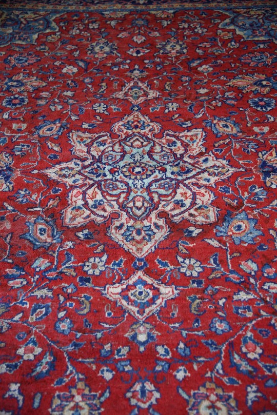 Large Persian Kashan Wool Rug