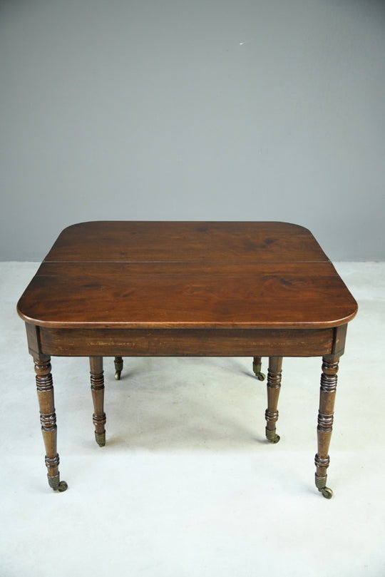 Antique Georgian Concertina Mahogany Dining Table