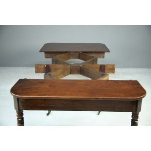 Antique Georgian Concertina Mahogany Dining Table