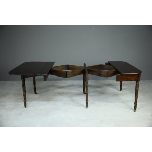 Antique Georgian Concertina Mahogany Dining Table