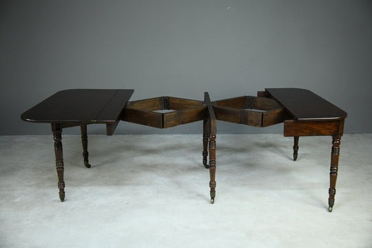 Antique Georgian Concertina Mahogany Dining Table