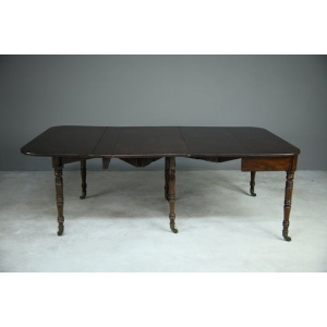Antique Georgian Concertina Mahogany Dining Table