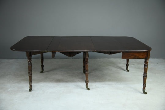 Antique Georgian Concertina Mahogany Dining Table