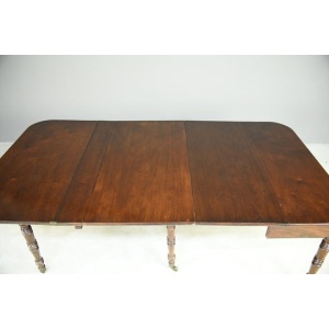 Antique Georgian Concertina Mahogany Dining Table