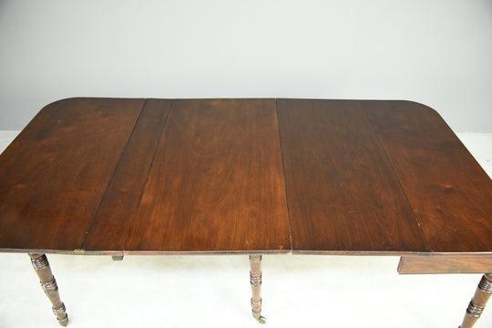 Antique Georgian Concertina Mahogany Dining Table