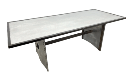 A Bespoke Industrial Aluminium and Iron Dining Table