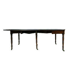 Antique Georgian Concertina Mahogany Dining Table