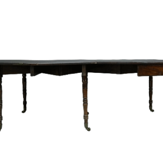 Antique Georgian Concertina Mahogany Dining Table