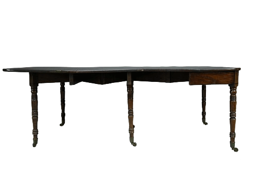 Antique Georgian Concertina Mahogany Dining Table