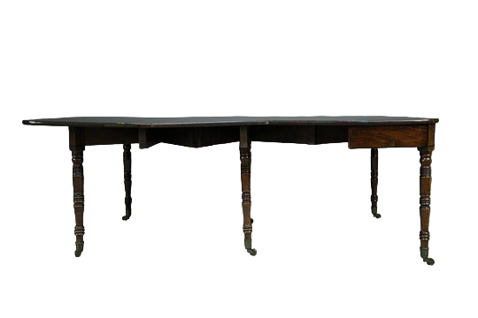 Antique Georgian Concertina Mahogany Dining Table