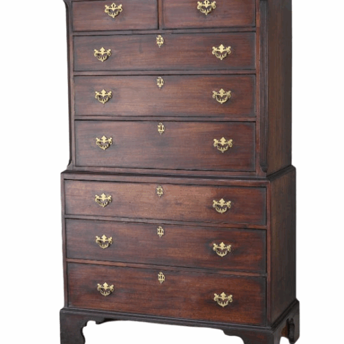 Antique Mahogany Georgian Chest on Chest