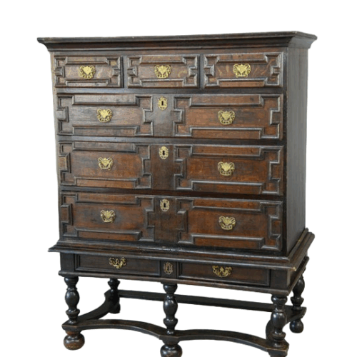 Antique Queen Anne Style Chest on Stand