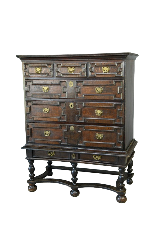 Antique Queen Anne Style Chest on Stand