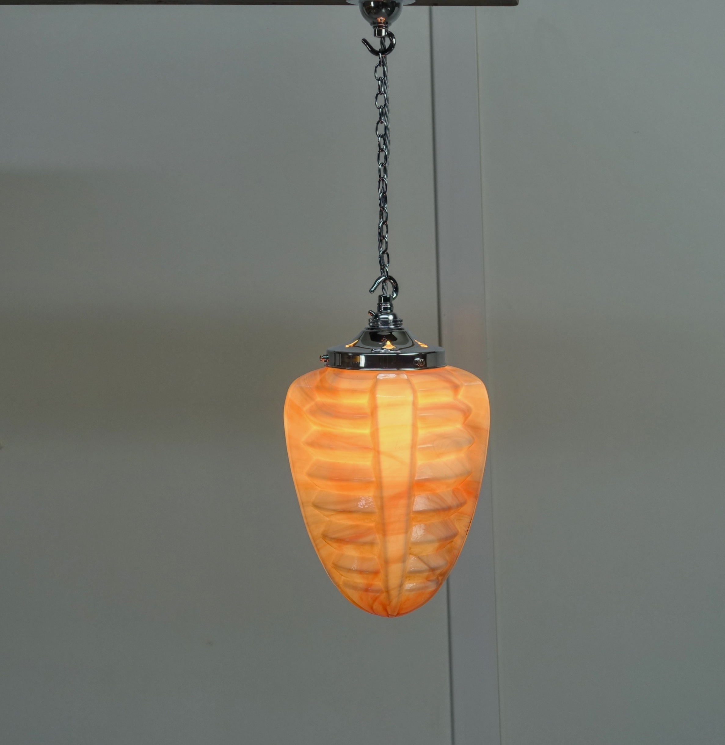 Art Deco Opaline Glass pendant Light 1930’s