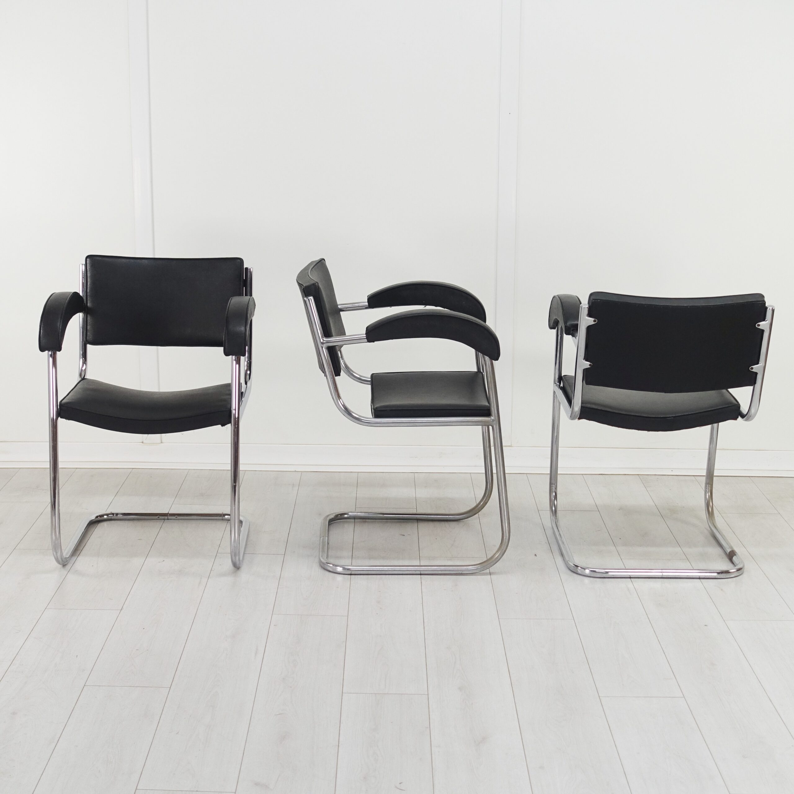 Art Deco set of 6 BBC Studio Armchairs by Serge Chermayeff 1930's