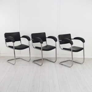 Art Deco set of 6 BBC Studio Armchairs by Serge Chermayeff 1930's