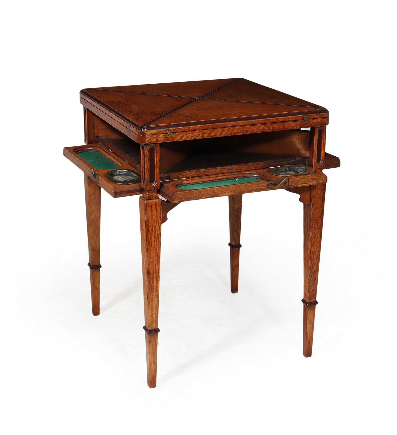 Excellent Arts & Crafts English Oak Envelope Card Table