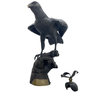 Bronze Falcon, Perched Upon a Falconers Glove - In The Manner of Gallo