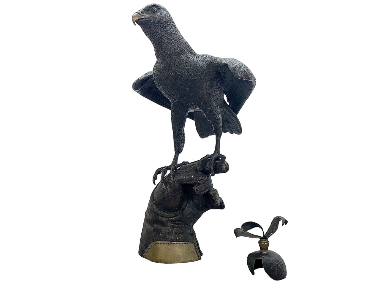 Bronze Falcon, Perched Upon a Falconers Glove - In The Manner of Gallo