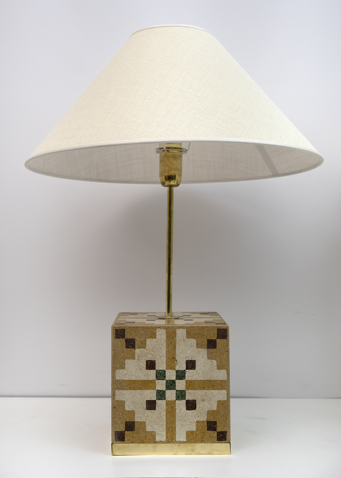 Pair of Liberty Era Italian Cementite Table Lamps