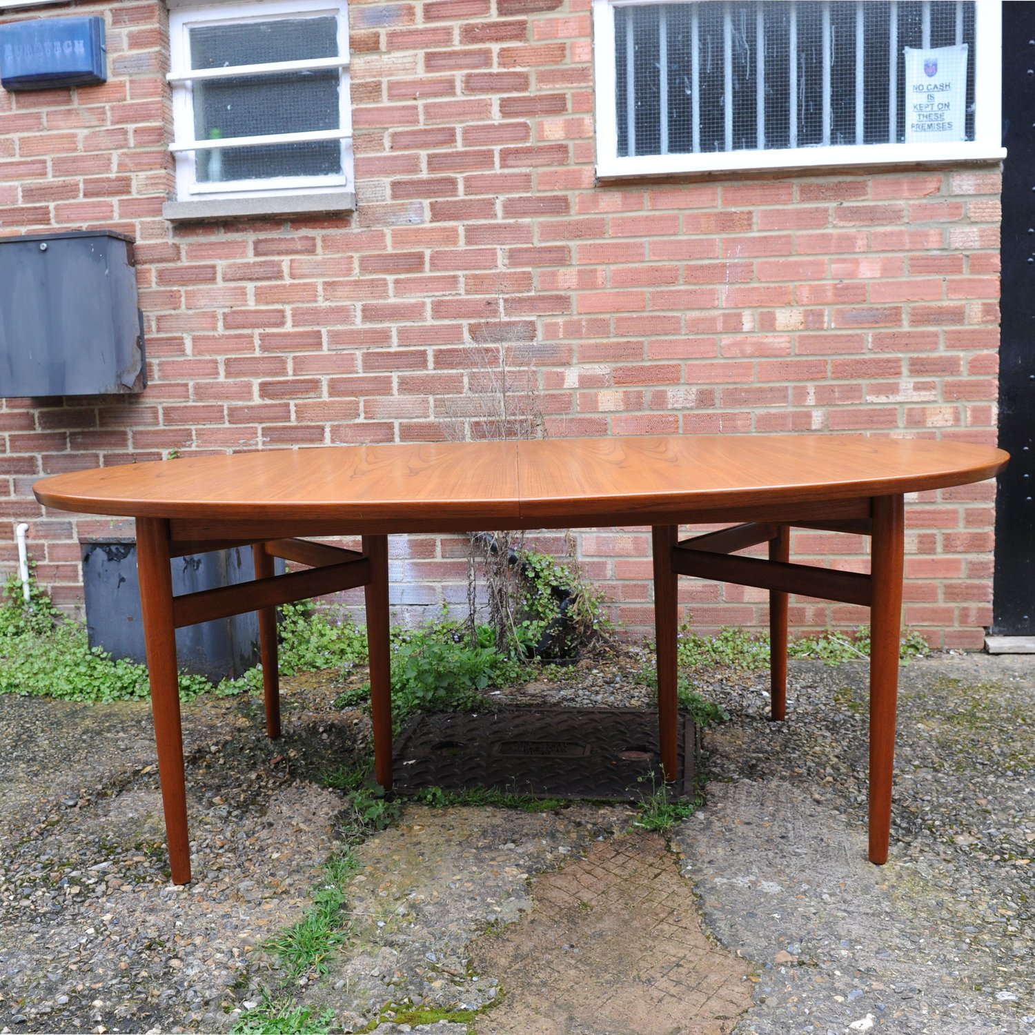 Mid Century Danish Model 212 Extending Oval Dining Table In Teak By Arne Vodder For Sibast Møbler, 1960s