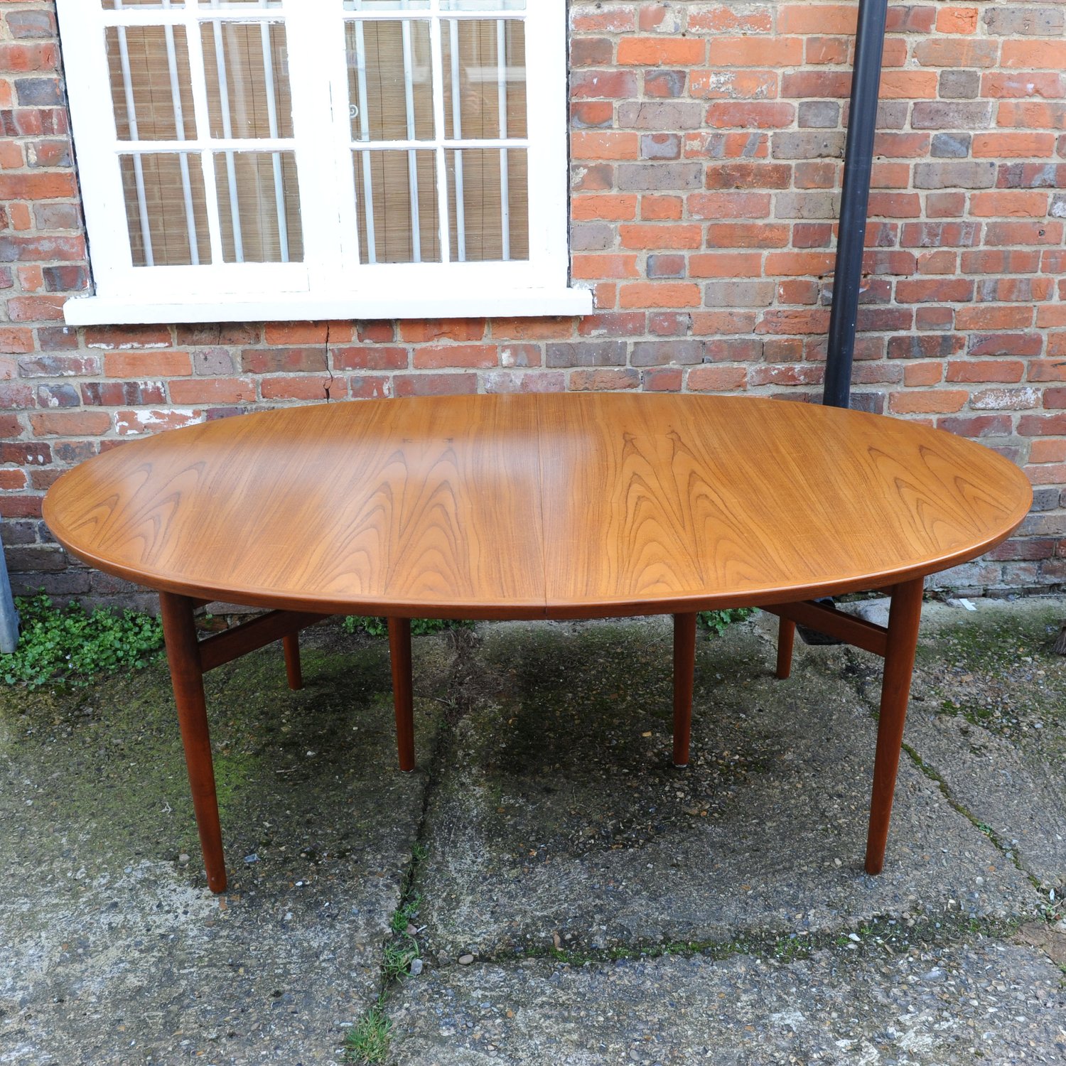 Mid Century Danish Model 212 Extending Oval Dining Table In Teak By Arne Vodder For Sibast Møbler, 1960s