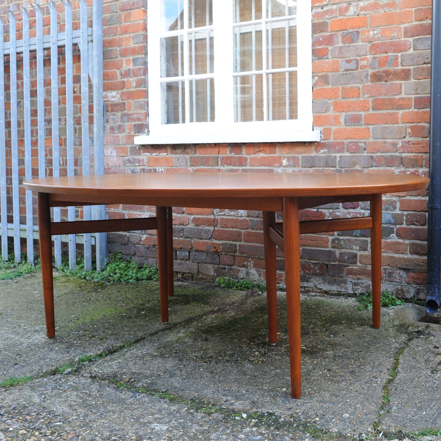Mid Century Danish Model 212 Extending Oval Dining Table In Teak By Arne Vodder For Sibast Møbler, 1960s