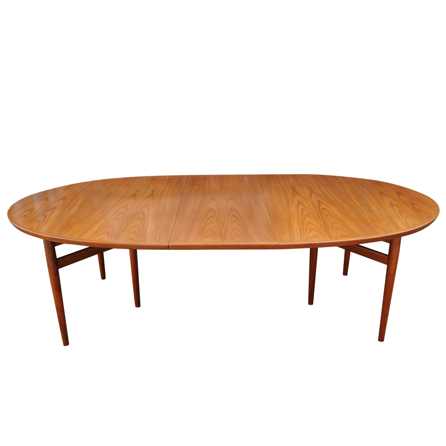Mid Century Danish Model 212 Extending Oval Dining Table In Teak By Arne Vodder For Sibast Møbler, 1960s