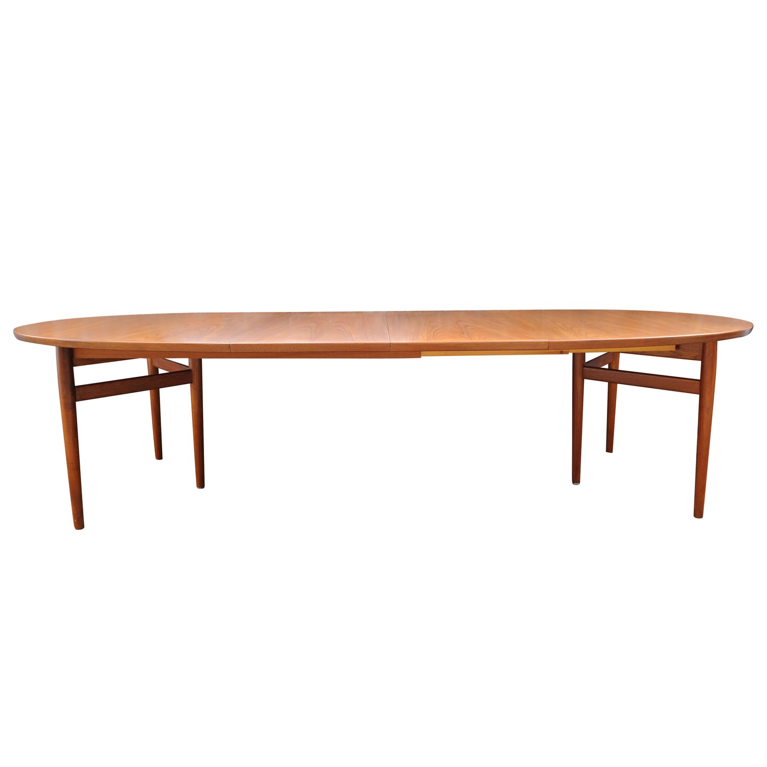 Mid Century Danish Model 212 Extending Oval Dining Table In Teak By Arne Vodder For Sibast Møbler, 1960s