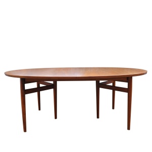 Danish Model 212 Extending Oval Dining Table in Teak by Arne Vodder for Sibast Møbler, 1960s