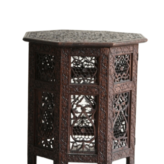 Eastern Carved Side Occasional End Table