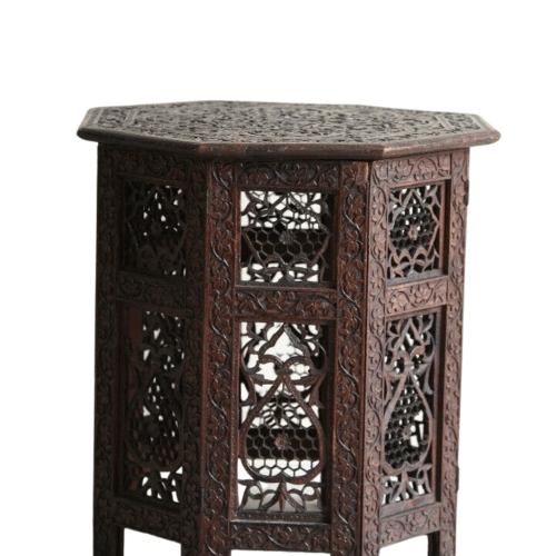 Eastern Carved Side Occasional End Table