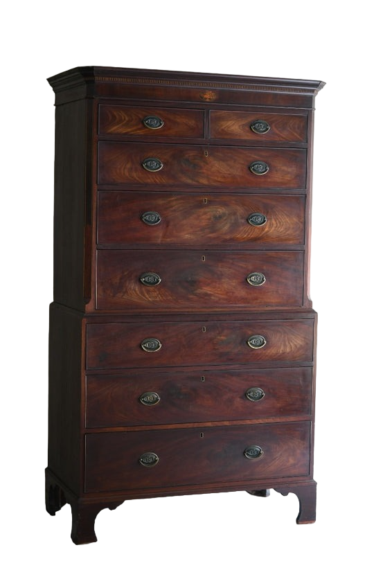 Georgian Mahogany Chest on Chest