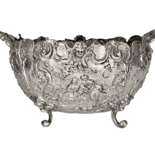 Hanau 800 Grade Silver Twin Handled Bowl By Neresheimer & Sohne